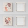 Wallity ASR_CNVS25 - 6 - 30 x 30 Pintura Decorativa en Lienzo (2 Piezas) 30x30cm